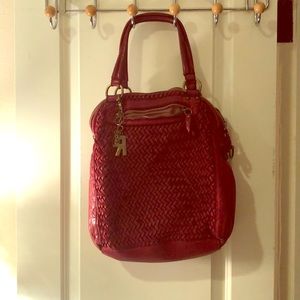 ERRELLEVENTIDUE Red Leather Satchel/Crossbody
